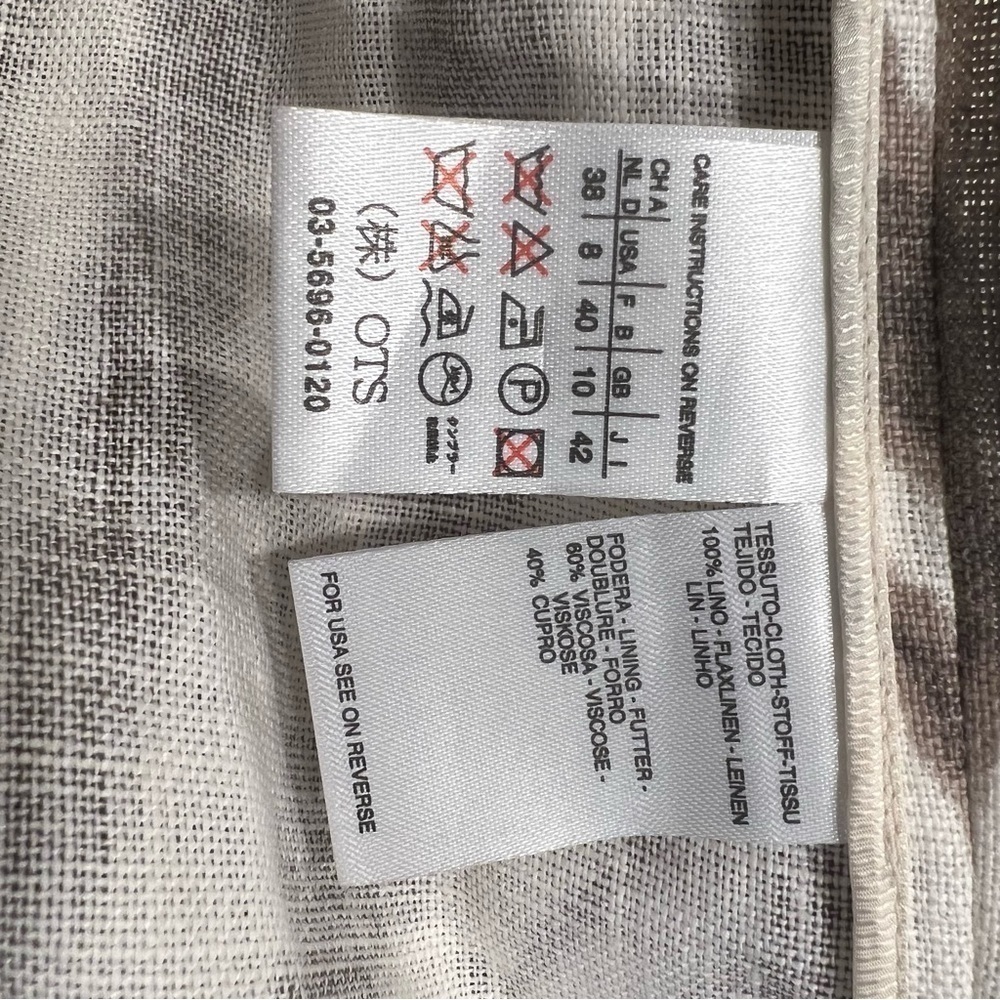 MaxMara Animal Print Linen Jacket Sz-8 - Picture 6 of 7